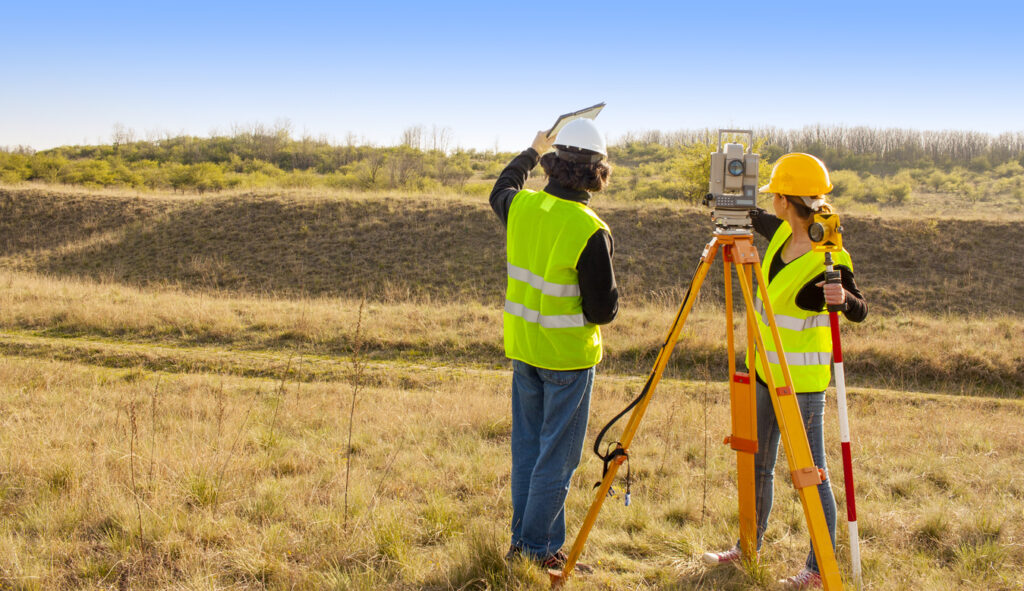Engineers at work stock photo