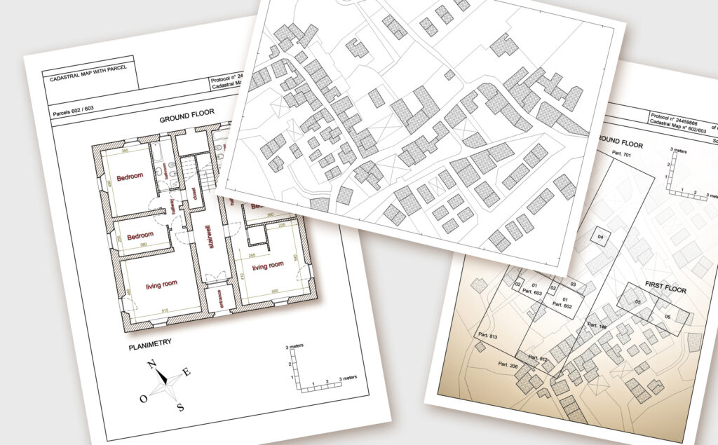 Updating public cadastral digital databases and information about land registry